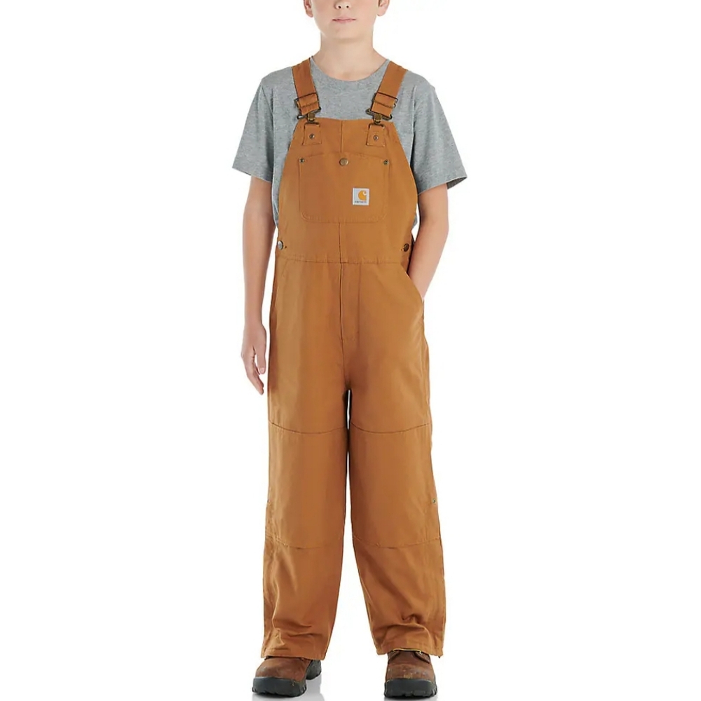 CARHARTT BROWN CNVS INS BIB OVRALL